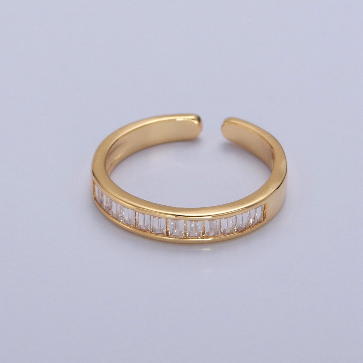 Minimalist Baguette Ring Classic Pave Ring O-2176