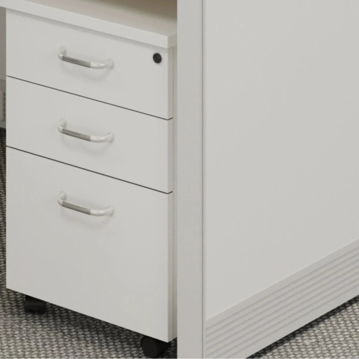 Corven · Straight Workstation Cubicle, White