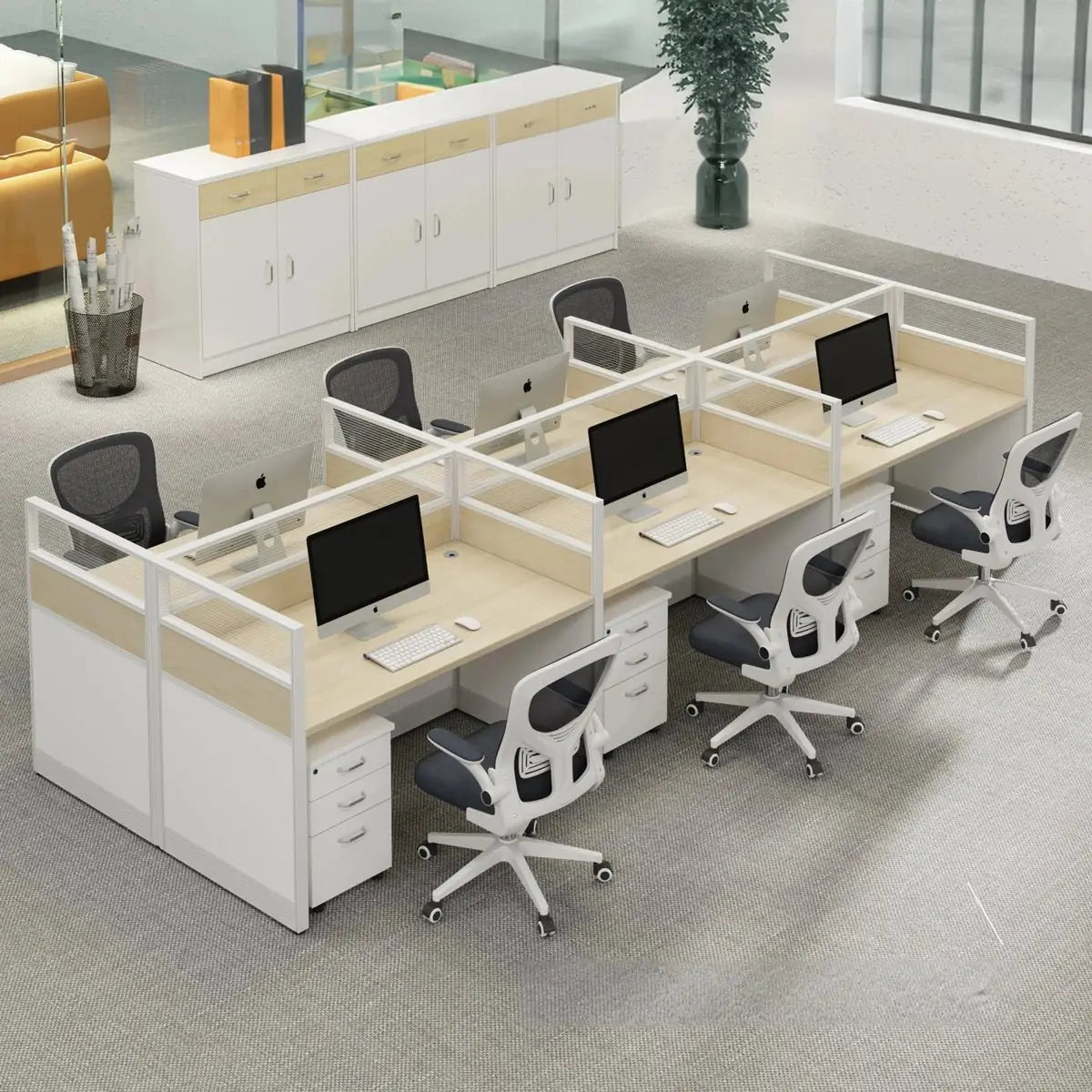 Corven · Straight Workstation Cubicle, White