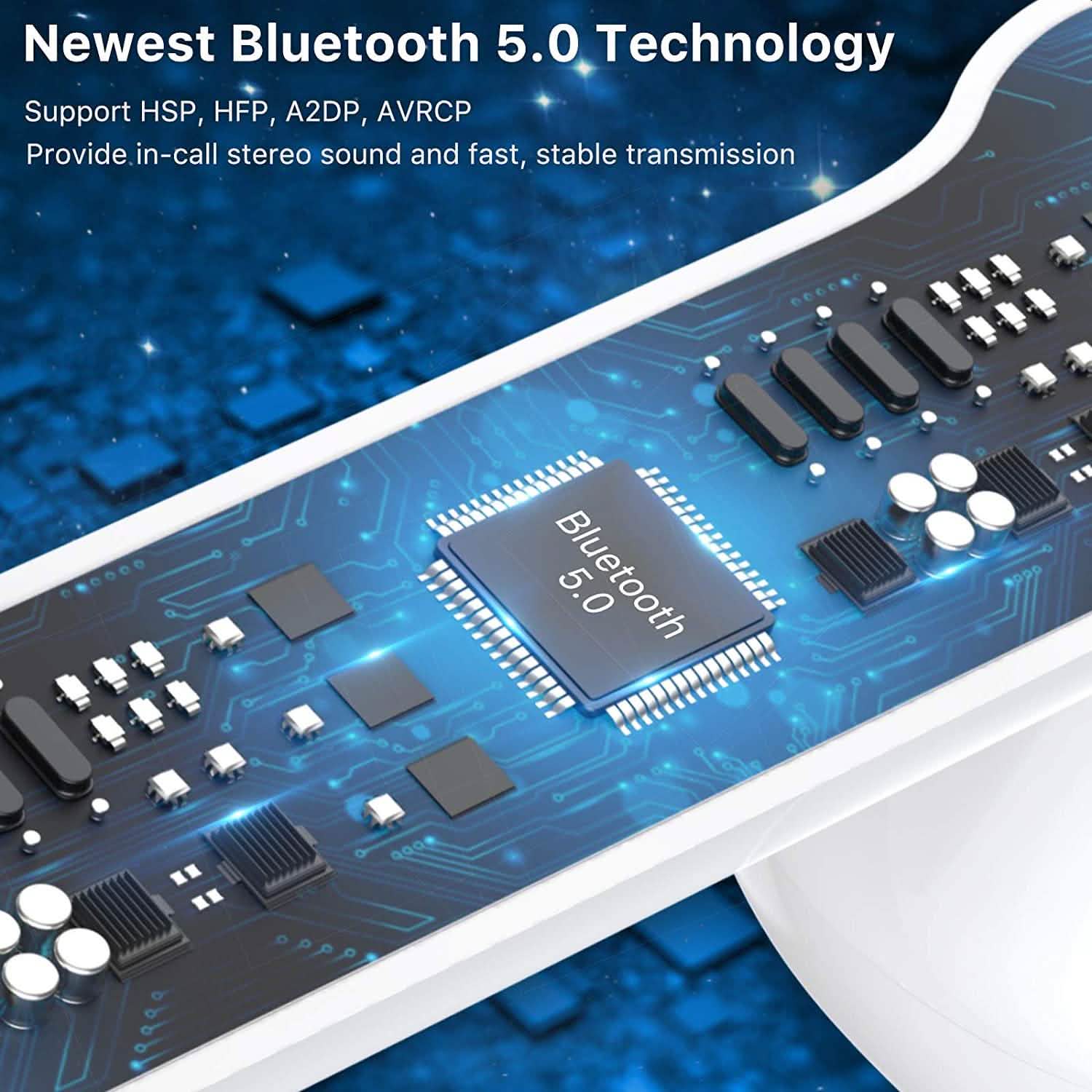 Miracaseワイヤレスイヤホン Bluetooth 5.0 ヘッドフォン USB-C充電ケース付き