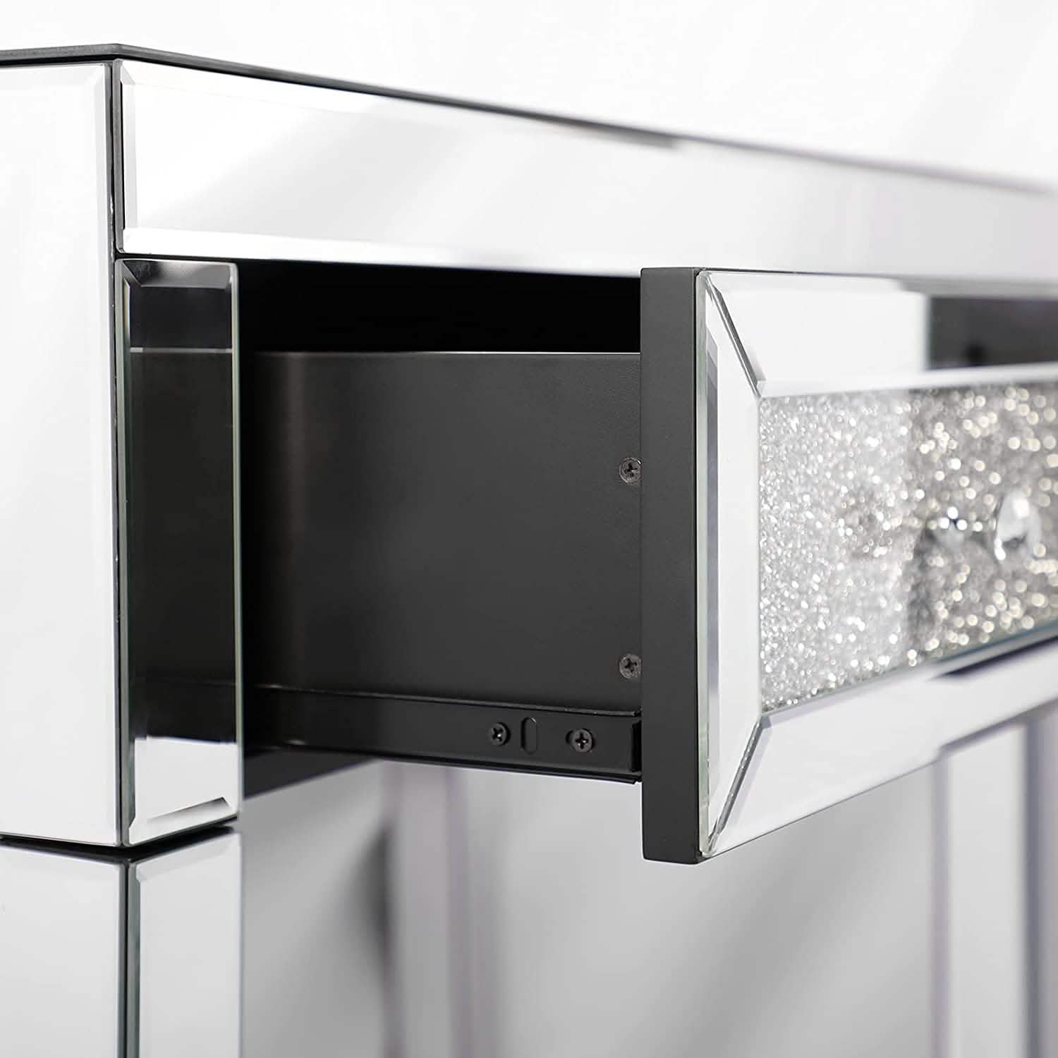 Commode de coiffeuse avec miroir et 2 tiroirs