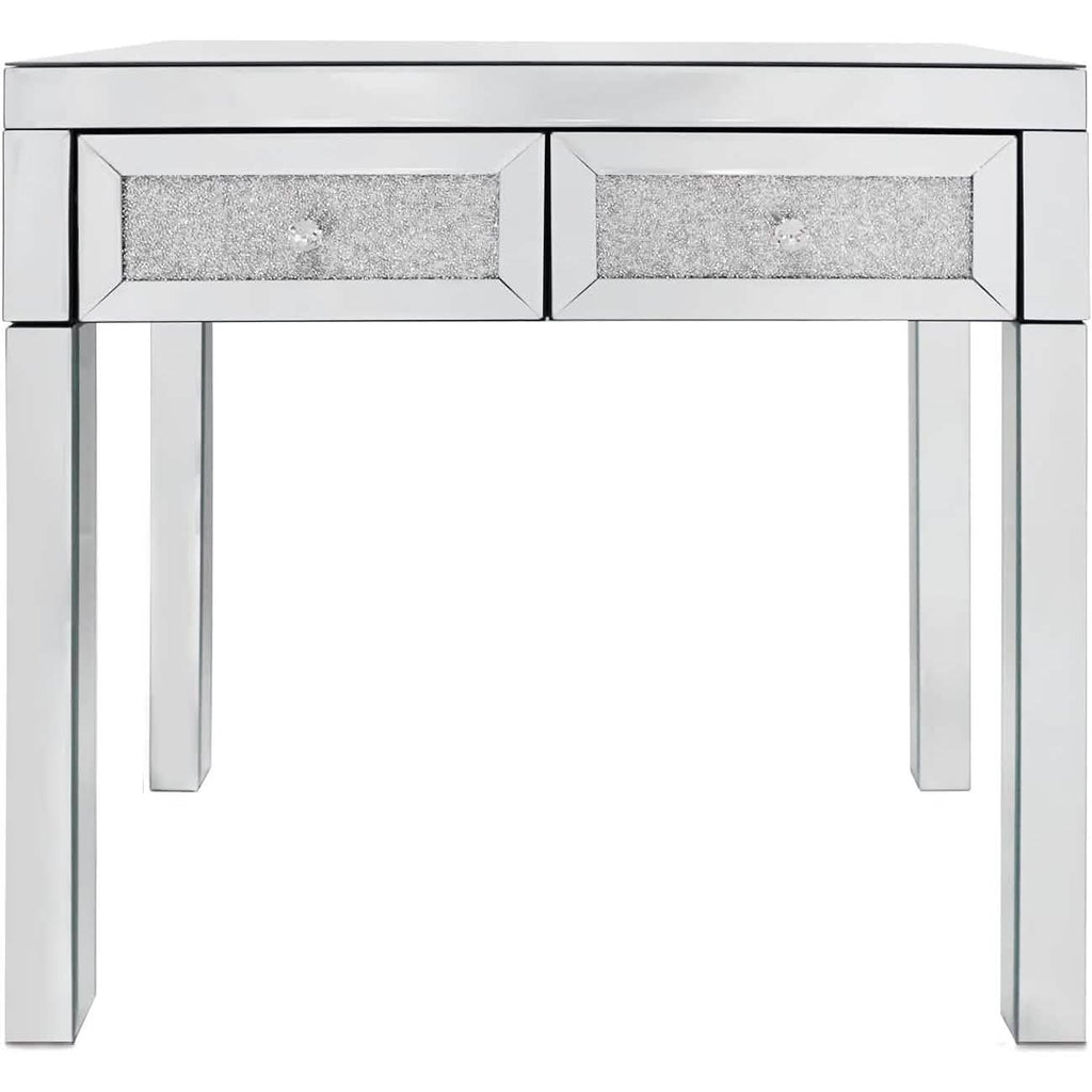 Commode de coiffeuse avec miroir et 2 tiroirs