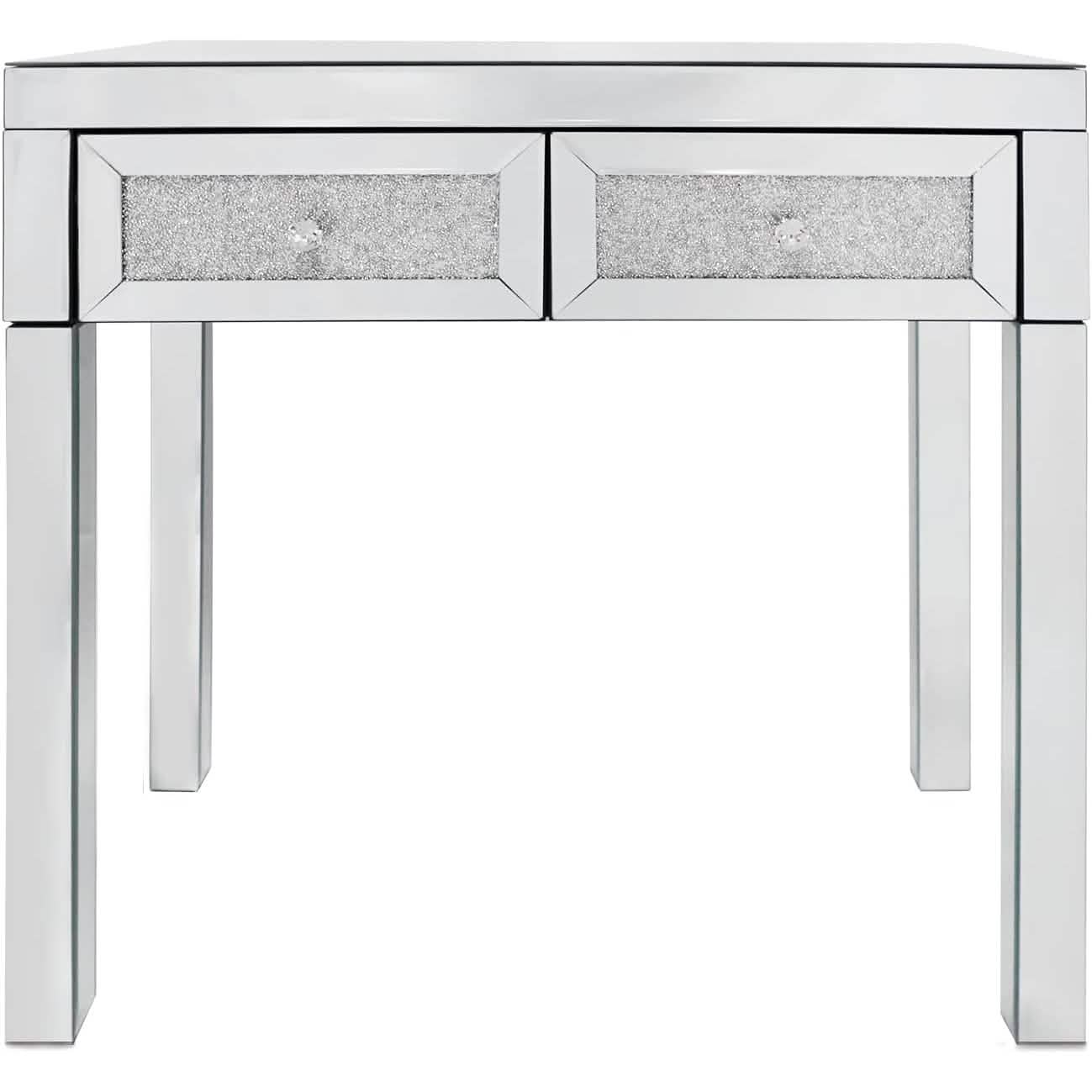 Commode de coiffeuse avec miroir et 2 tiroirs