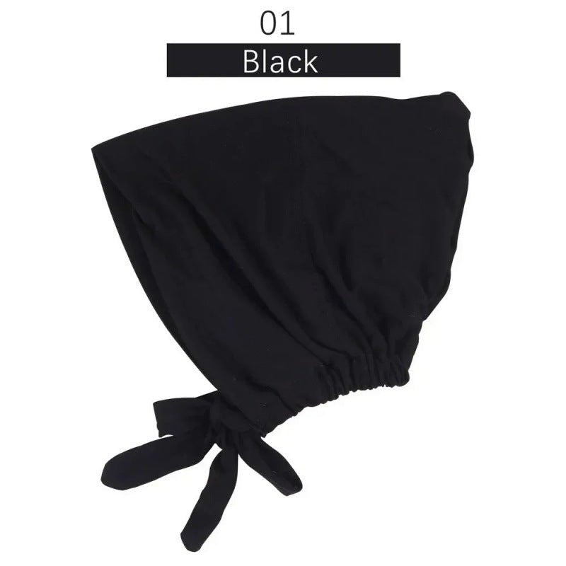 Stretch Cotton Tie-Back Under Cap | Adjustable Hijab Bonnet(MH200)
