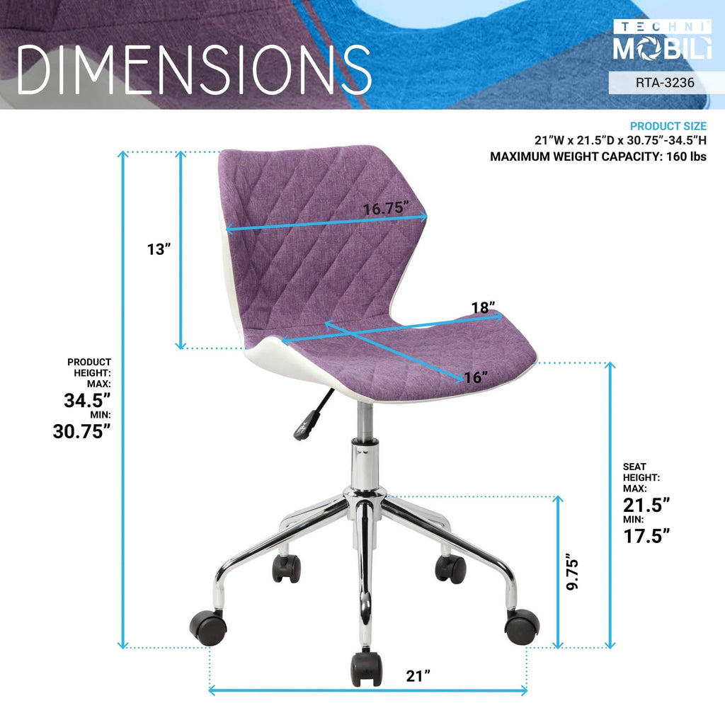Modern Height Adjustable Office Task Chair