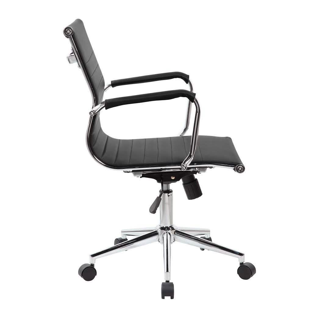 Modern Medium Back Executive Office Chair - Black