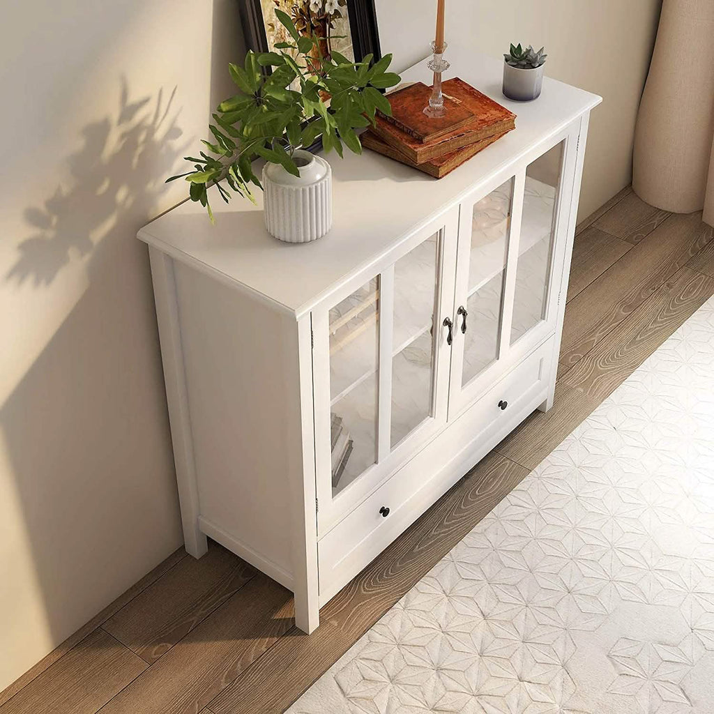 Modern Storage Cabinet with Metal Handles