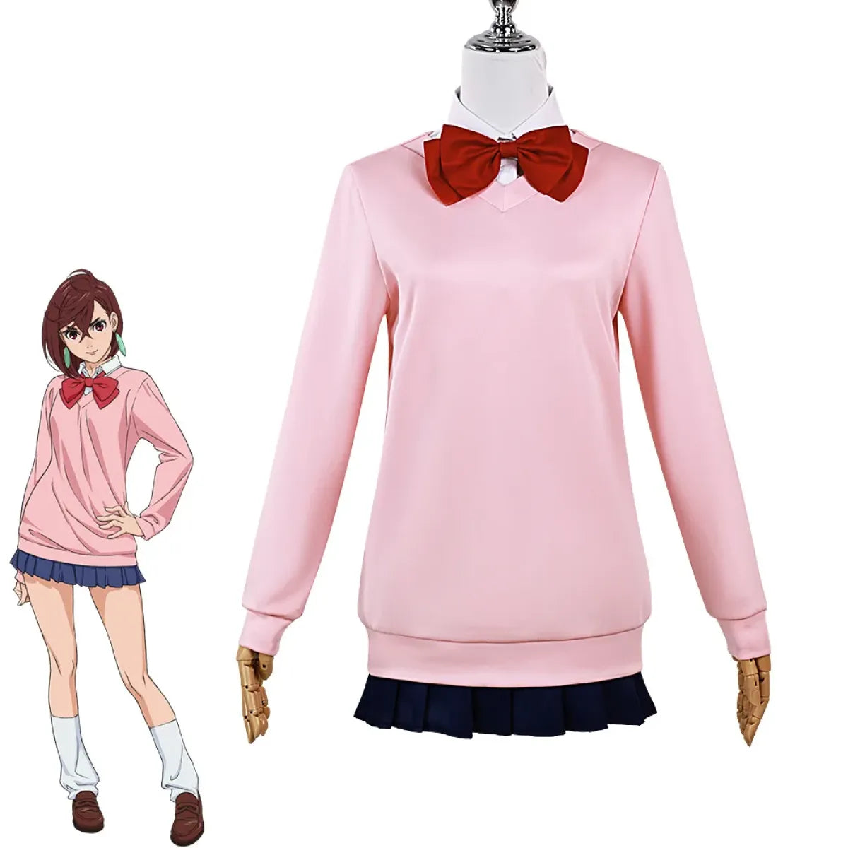 Momo Ayase Cosplay Costume – Dandadan School Uniform Set with Accessories