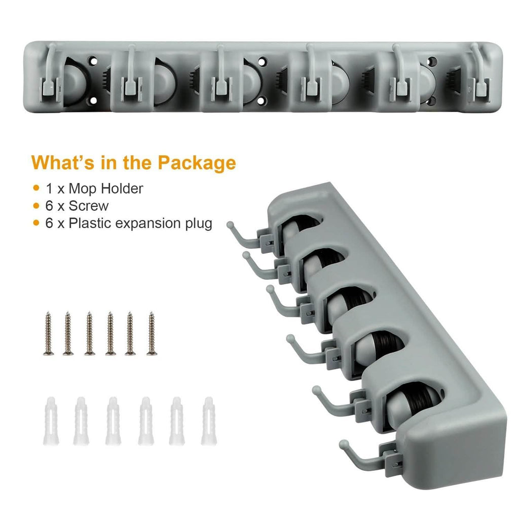 Mop Holder Wall Mount Hanger Organizer Storage
