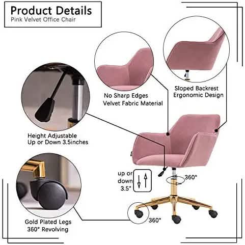 Morden Crush Velvet Home Office Chair