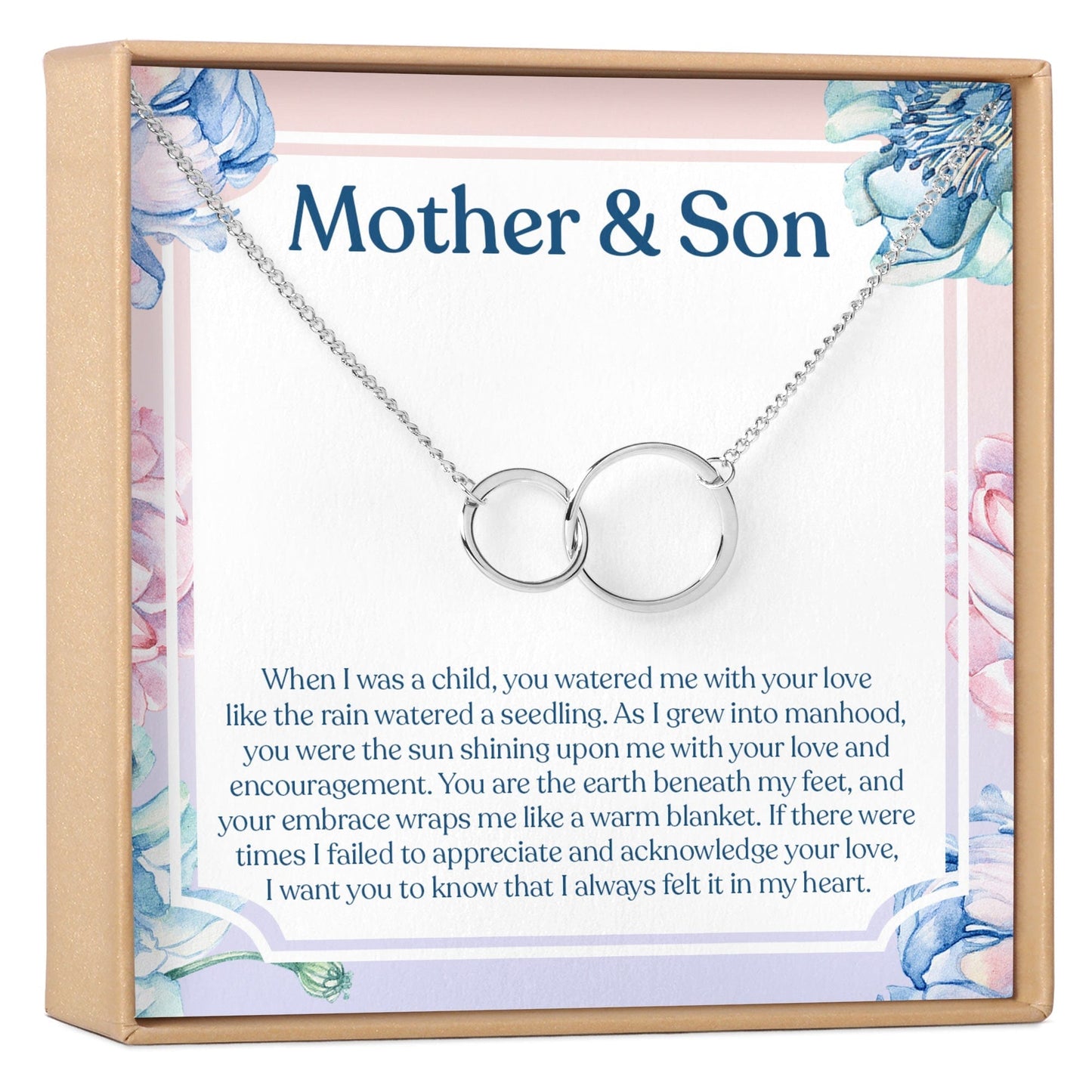 Mother and Son Double Circles Necklace