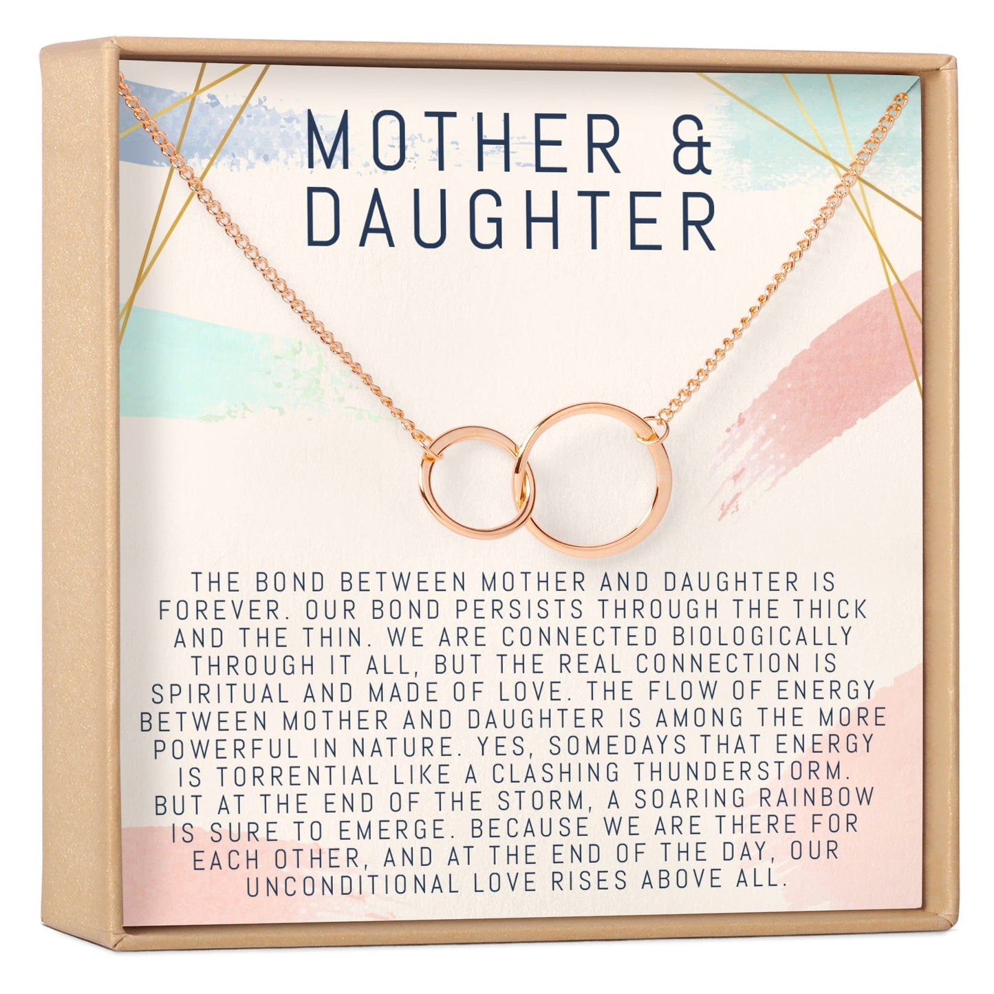 Mother & Daughter Double Circles Necklace