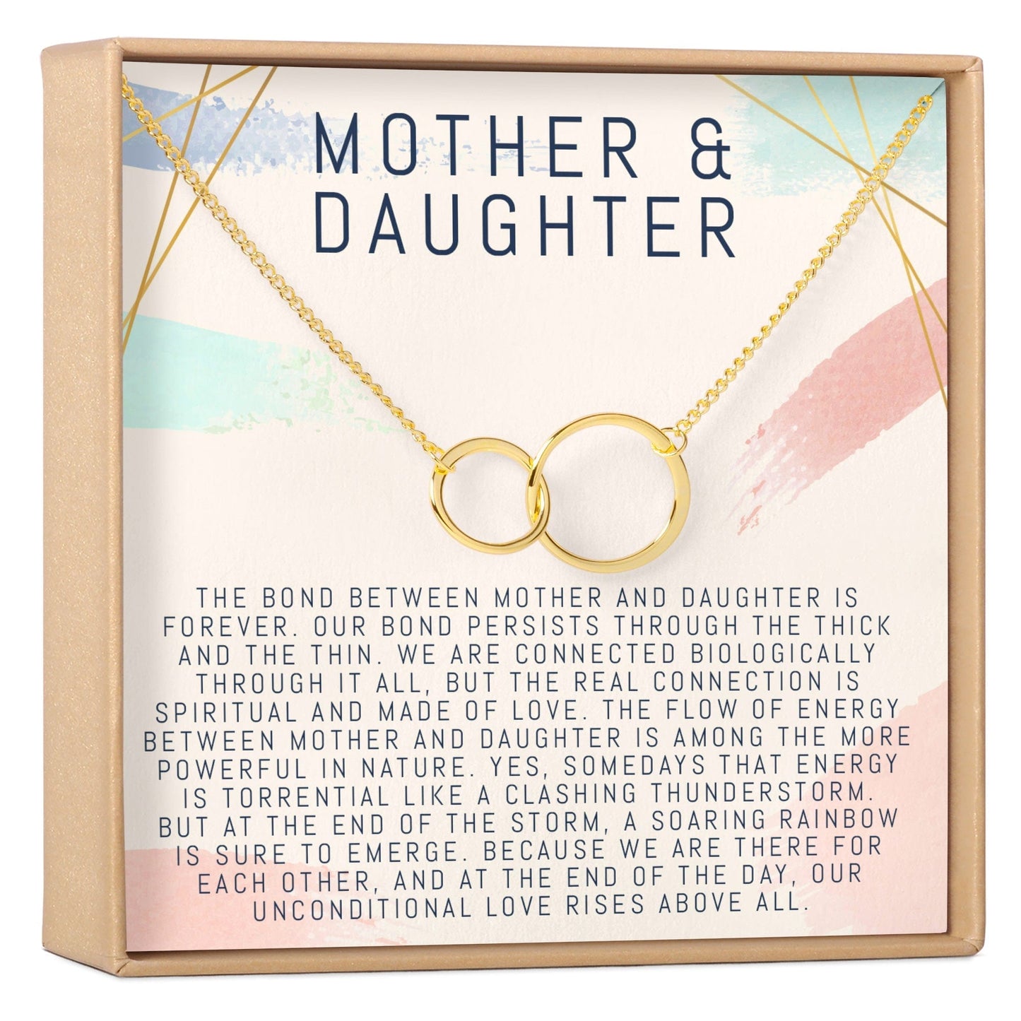 Mother & Daughter Double Circles Necklace