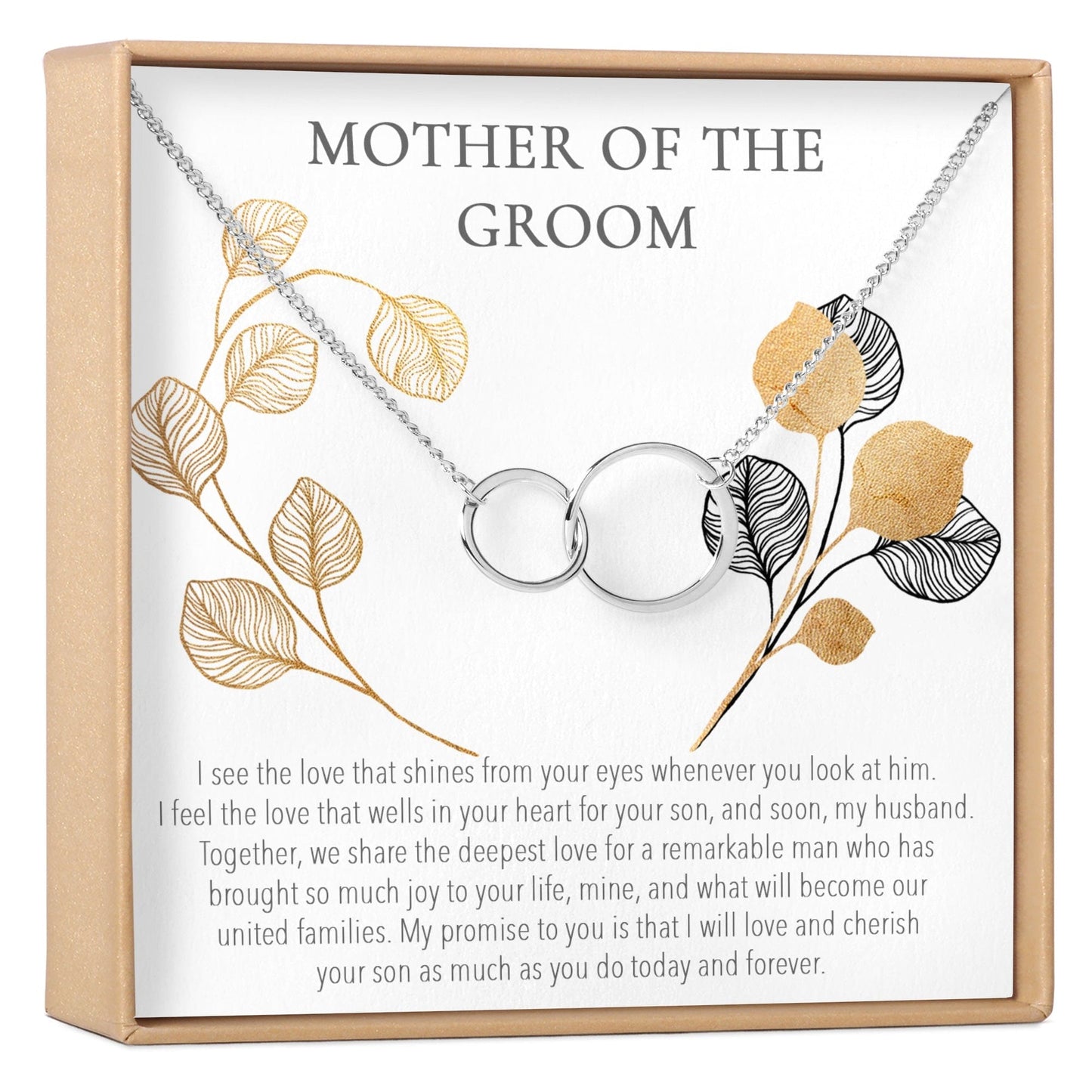 Mother of the Groom Double Circles Necklace