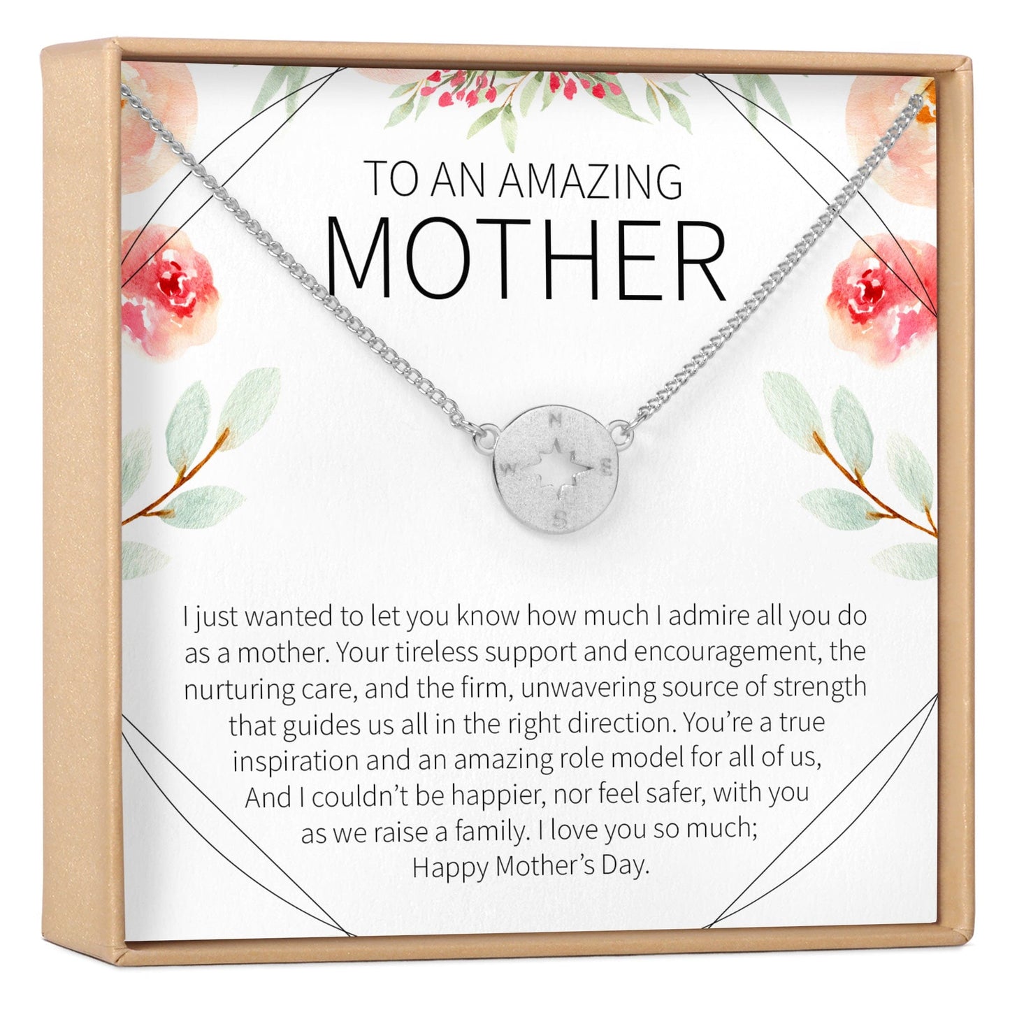 Mother's Day Gift From Husband Compass Necklace