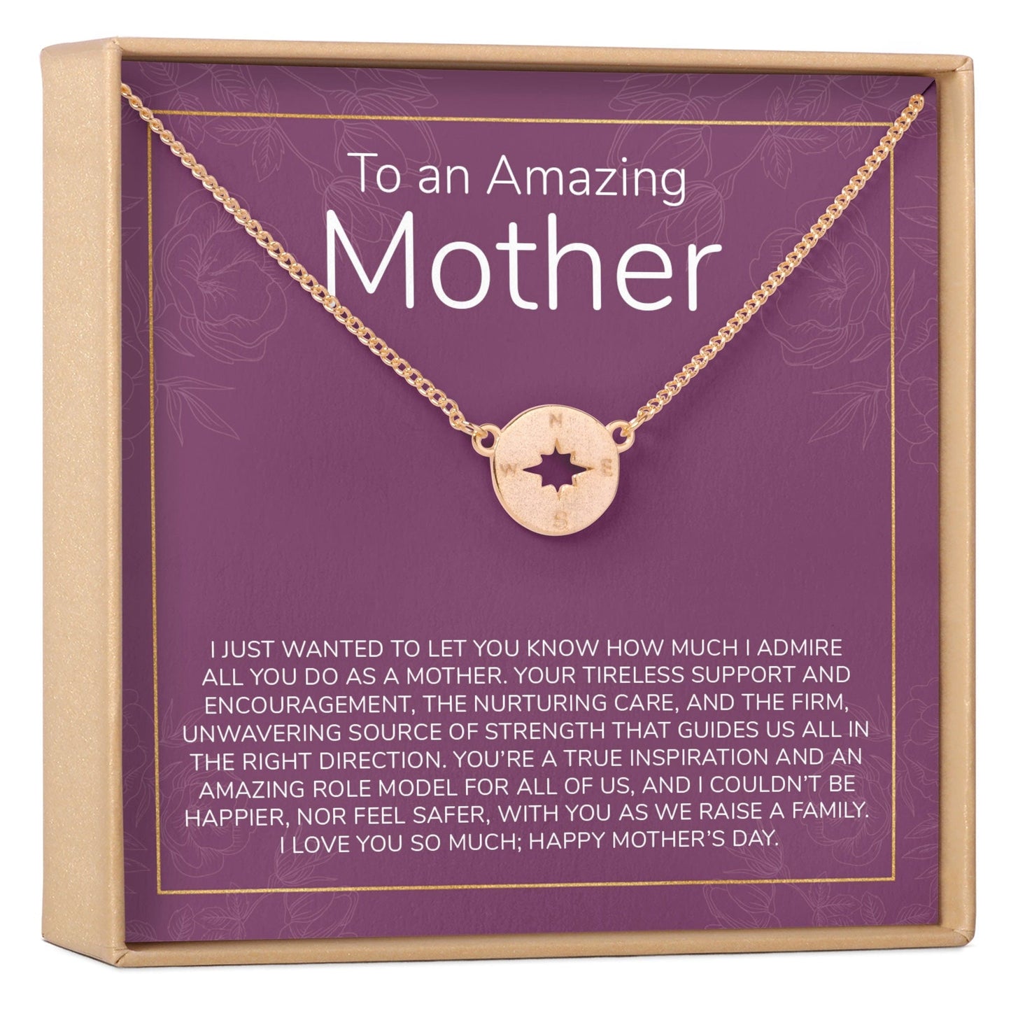 Mother's Day Gift From Husband Compass Necklace