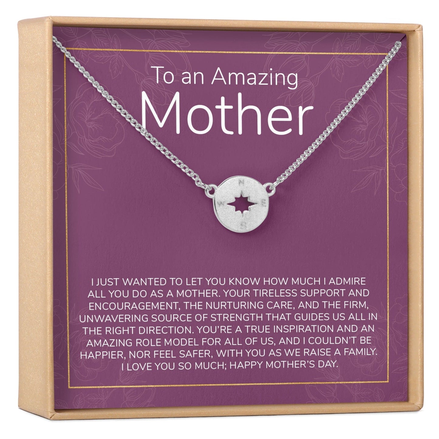 Mother's Day Gift From Husband Compass Necklace