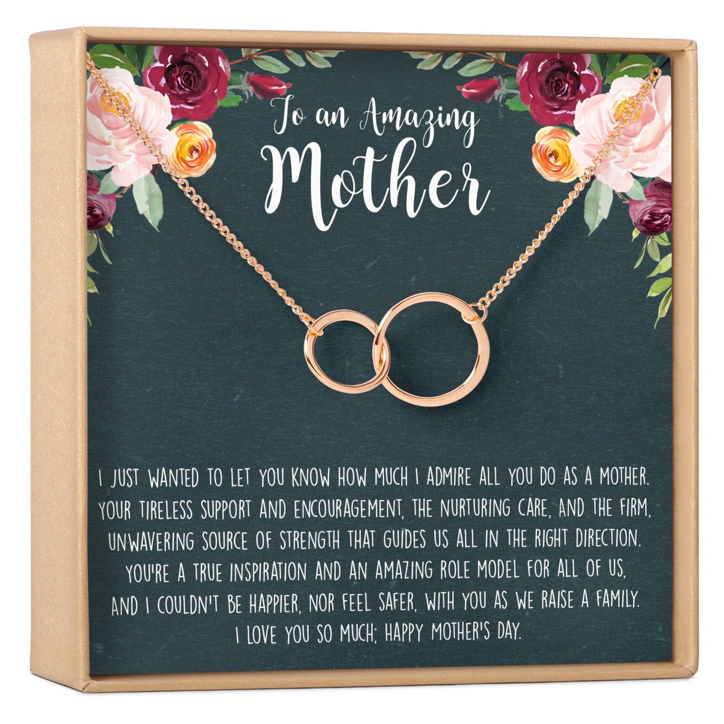 Mother's Day Gift From Husband Double Circles Necklace