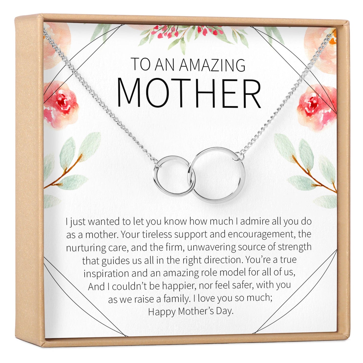 Mother's Day Gift From Husband Double Circles Necklace