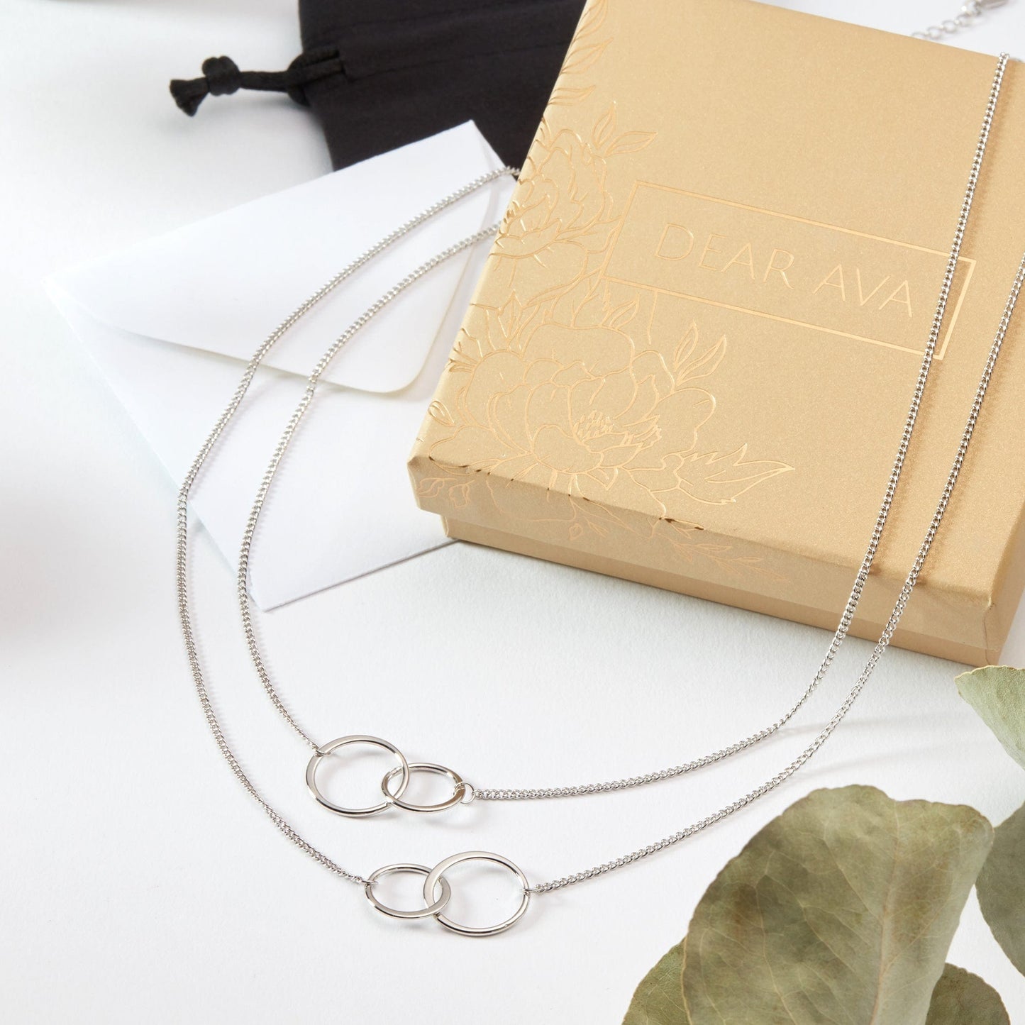 Mother's Day Gift From Husband Double Circles Necklace Set