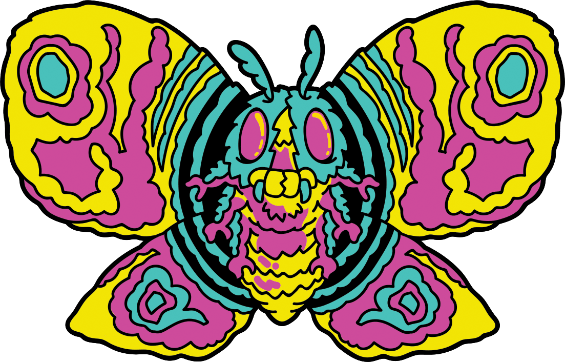 Mothra Showa Era CMYK Edition AR Pin