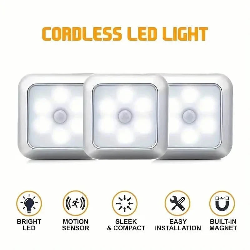 Motion Sensor Night Light, 6 LED Wall Lamp