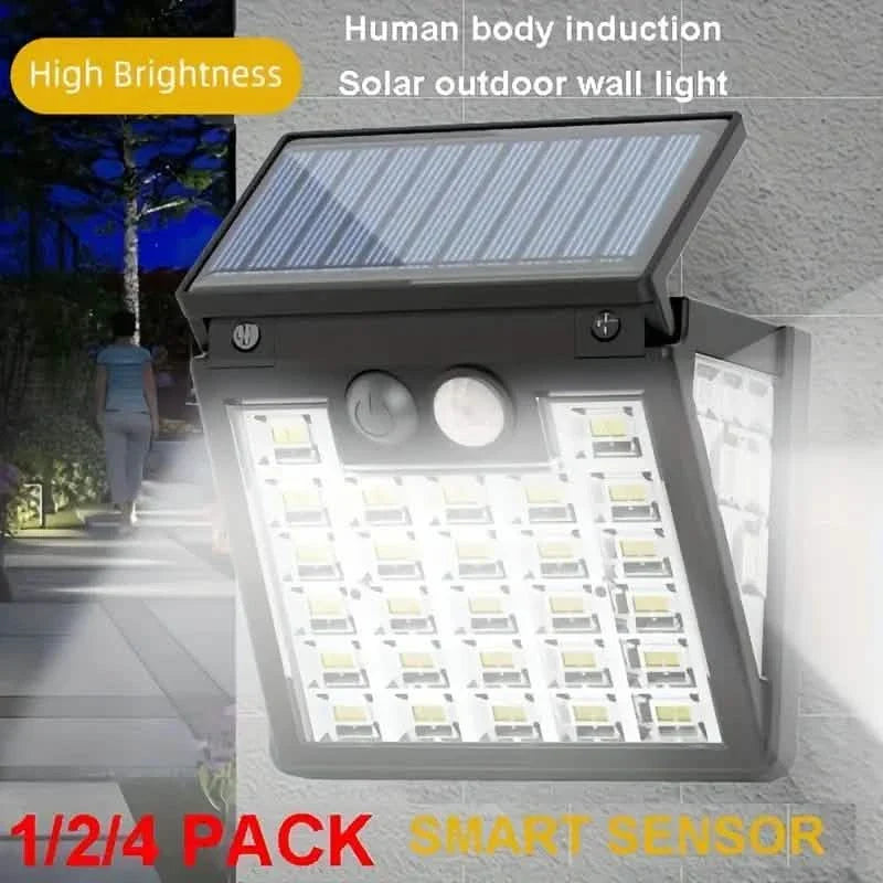 Motion Sensor Solar Street Light - Dusk to Dawn, Energy Efficient LED Lamp