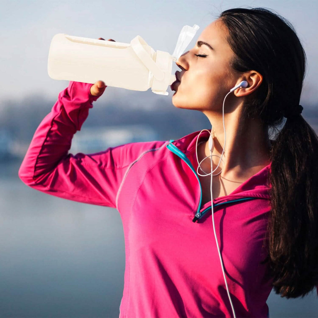 Bouteille d'eau de motivation avec suivi de consommation, marqueur de temps, manchon en silicone et poignée
