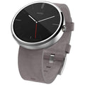 Motorola Moto 360 - Stone Grey Leather Smart Watch