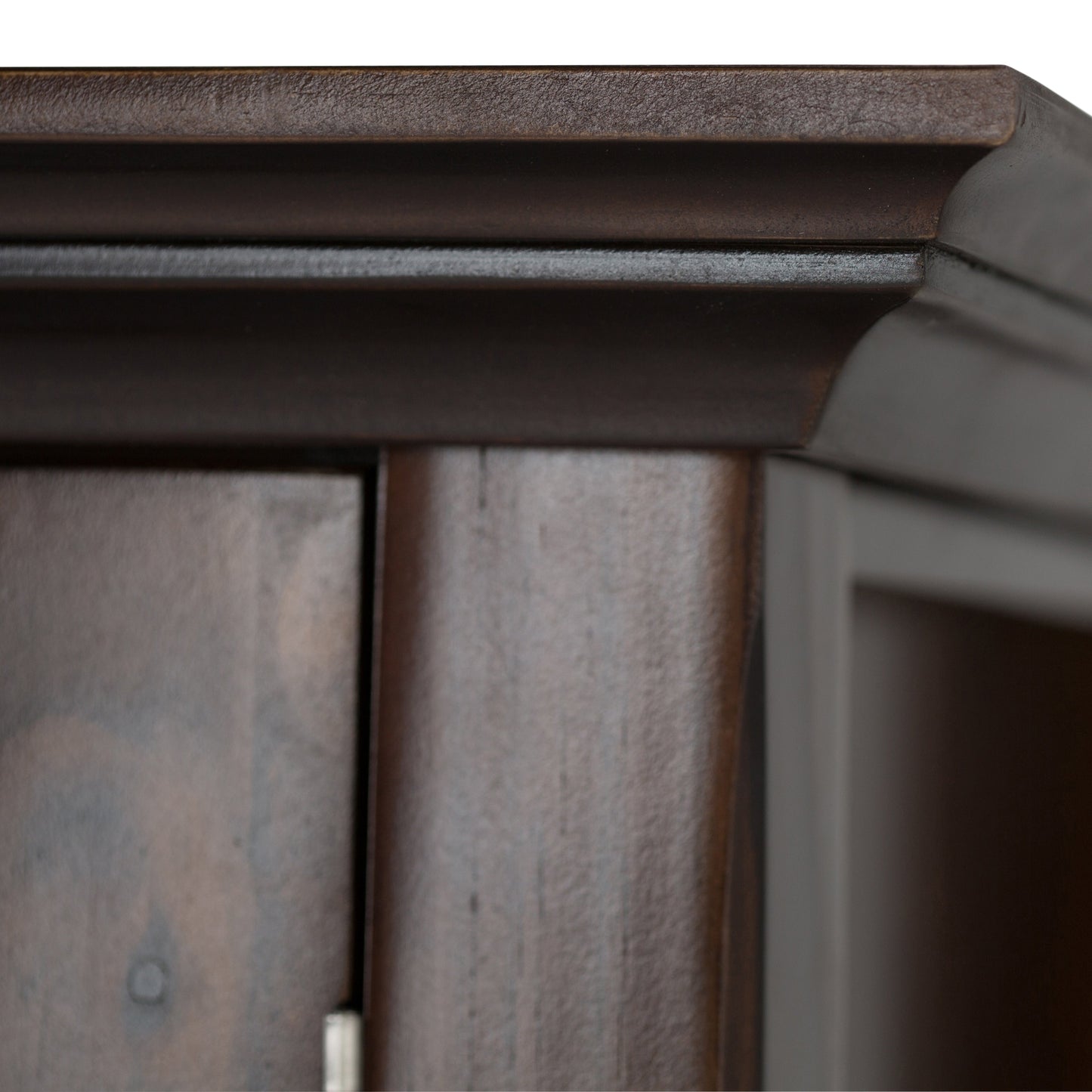 Acadian 62 Inch Wide Solid Wood Storage Cabinet in Brunette