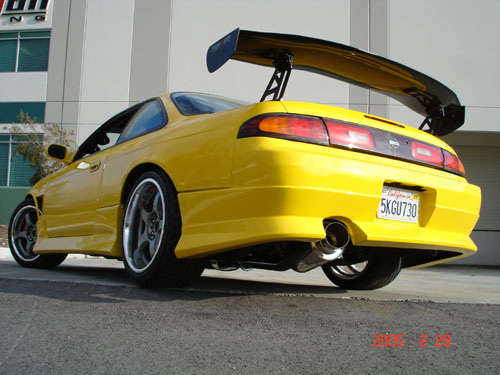 Megan Racing Cat-Back Turbo Exhaust System for Nissan 240SX 1995-1998, 3-Inch Pipe with Short Tip