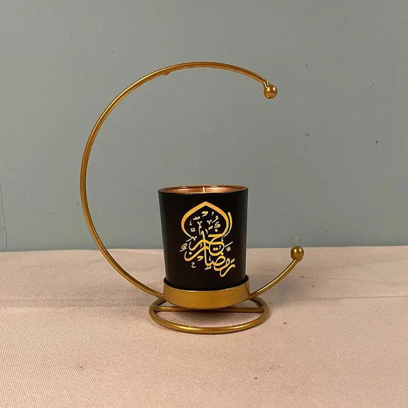 MR041 iron candlestick moon star lamp, ramadan decoration