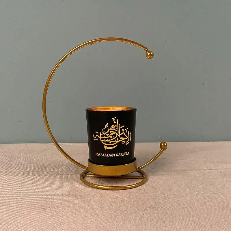 MR041 iron candlestick moon star lamp, ramadan decoration