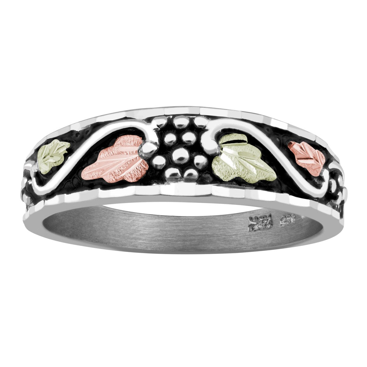 Antiqued - Sterling Silver Black Hills Gold Ring