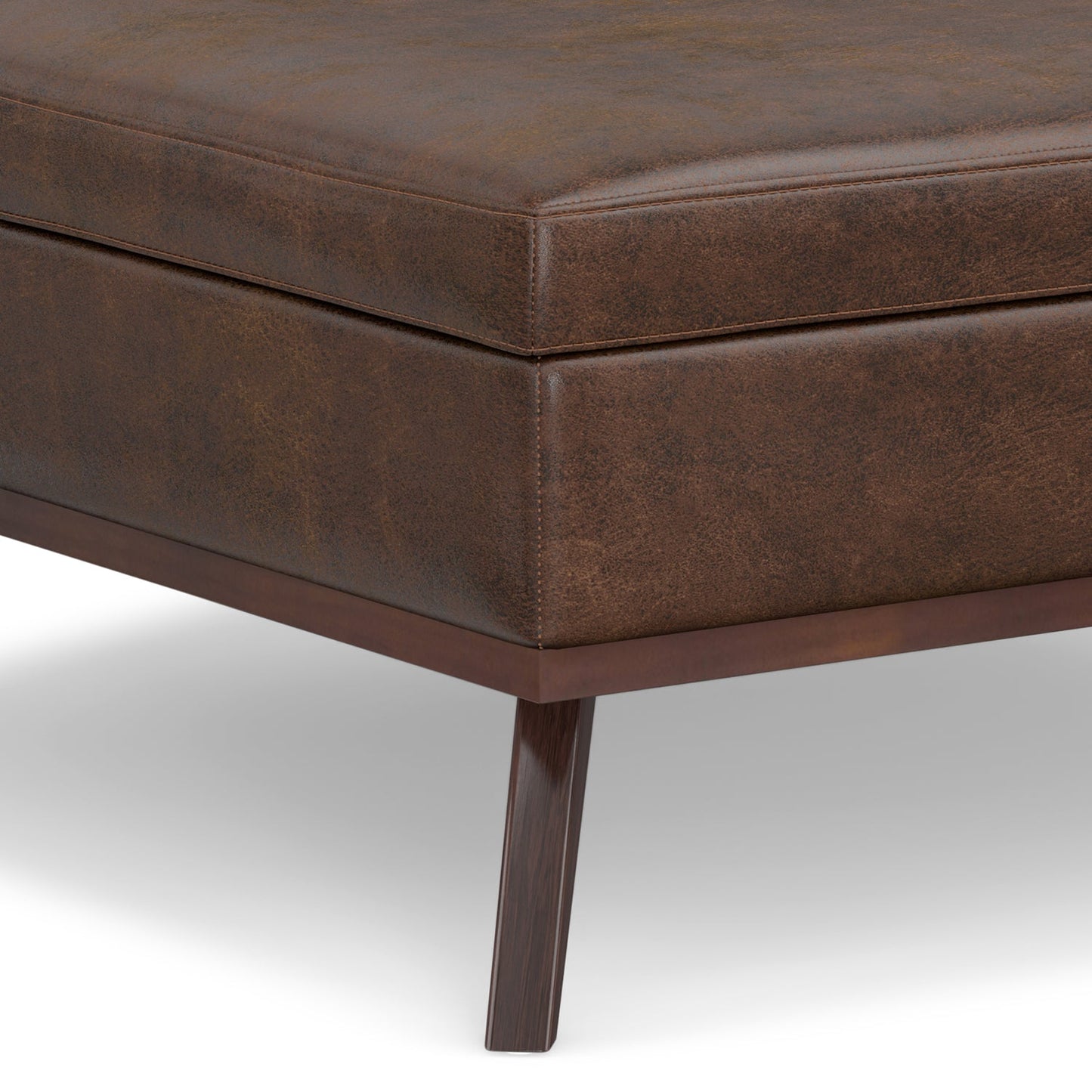 Owen 40 Inch Wide XL Square Coffee Table Storage Ottoman