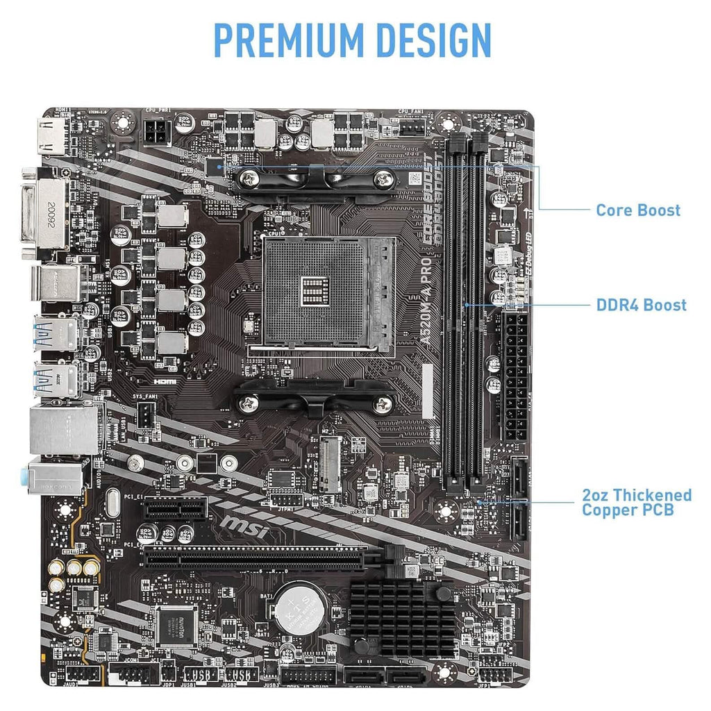MSI A520M-A PRO Gaming Motherboard  (Refurbished)