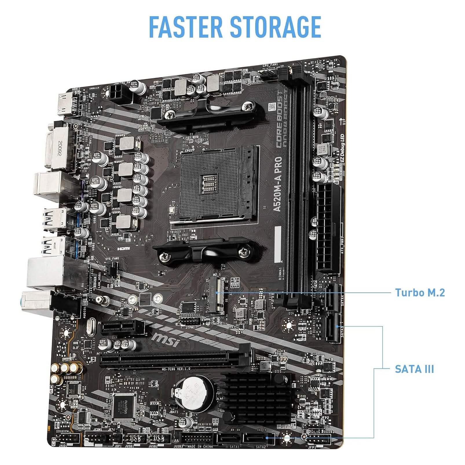 MSI A520M-A PRO Gaming Motherboard  (Refurbished)