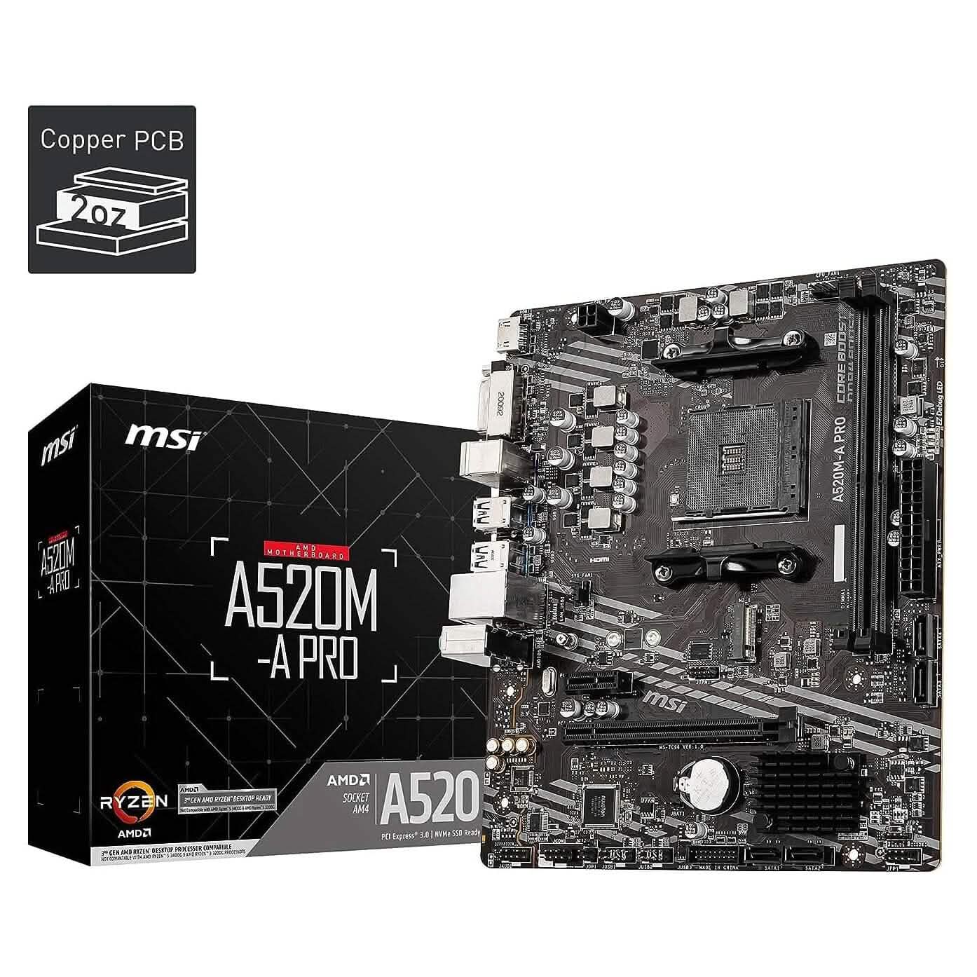 MSI A520M-A PRO Gaming Motherboard  (Refurbished)