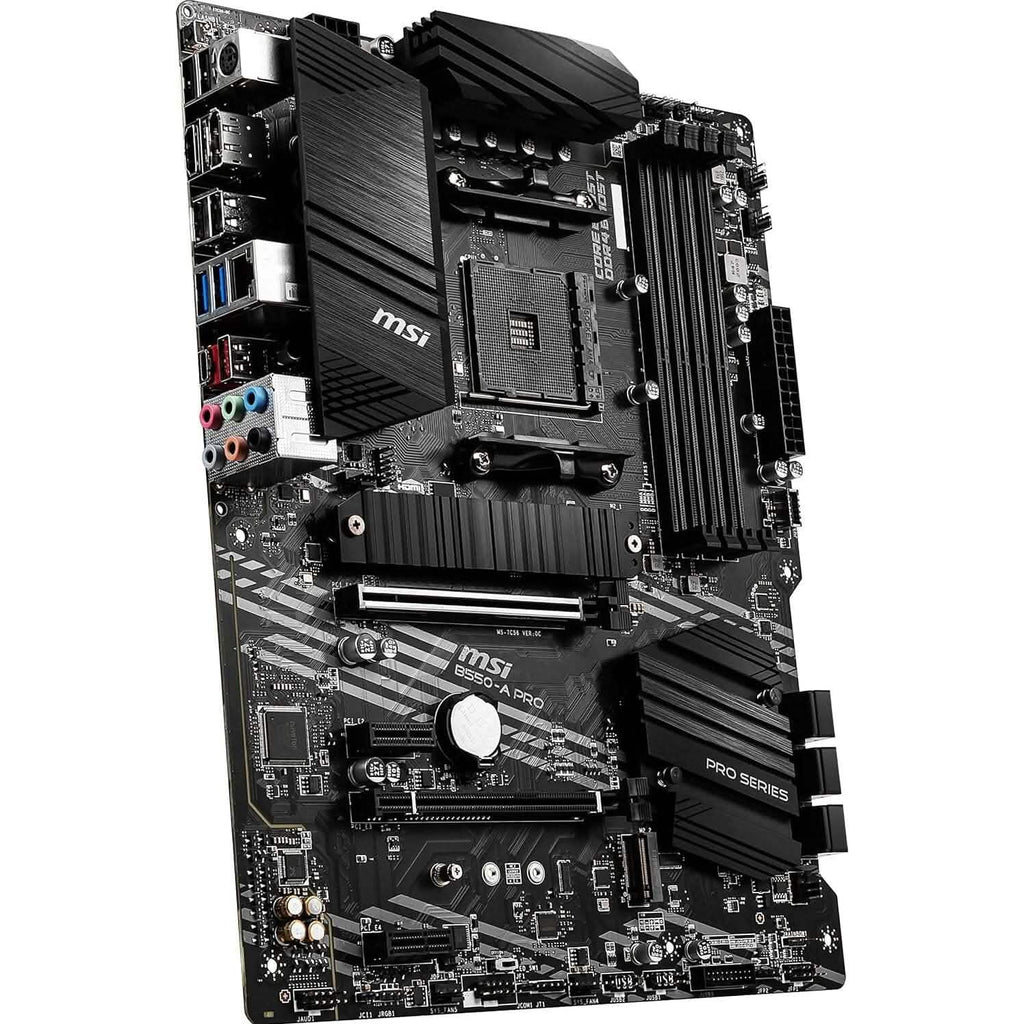 MSI B550-A PRO ProSeries Motherboard (AMD AM4, DDR4, PCIe 4.0, SATA 6Gb/s, M.2, USB 3.2 Gen 2, HDMI/DP, ATX) (Refurbished)