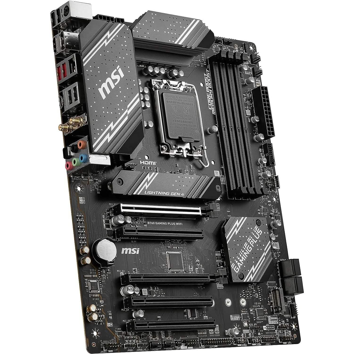 MSI B760 Gaming Plus WiFi Gaming Motherboard (Supports 12th/13th Gen Intel Processors, LGA 1700, DDR5, PCIe 4.0, M.2, 2.5Gbps LAN, USB 3.2 Gen2, Wi-Fi 6E, ATX) (Refurbished)