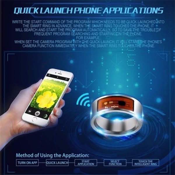 Bague Intelligente NFC Multifonctionnelle Étanche