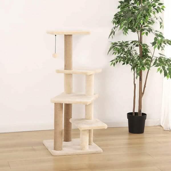 Arbre à chat multiplateforme avec poteau à griffer