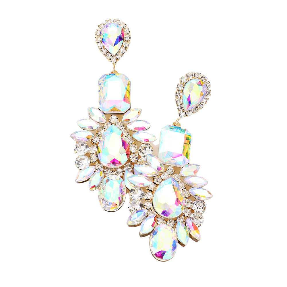 Multi Stone Evening Earrings