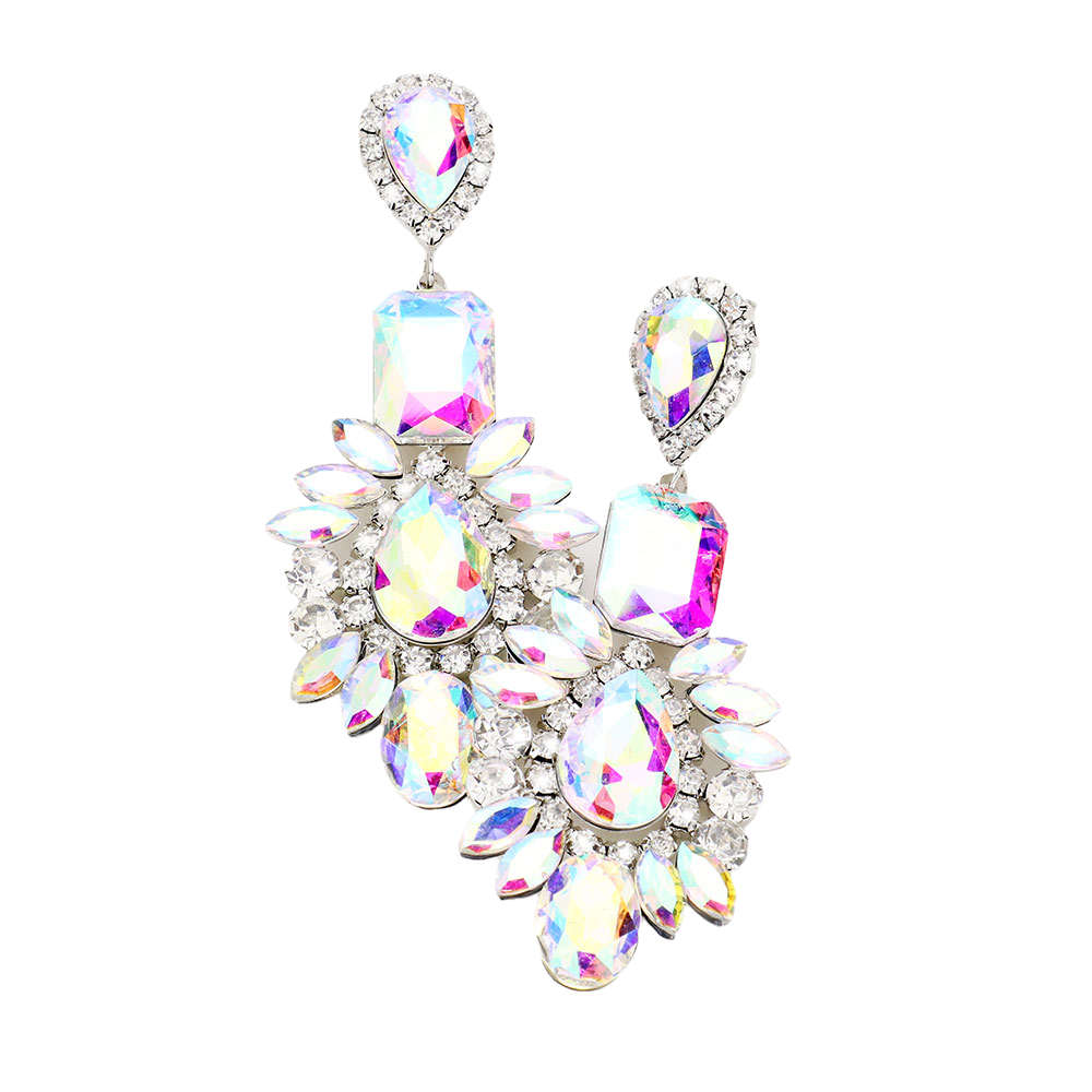 Multi Stone Evening Earrings