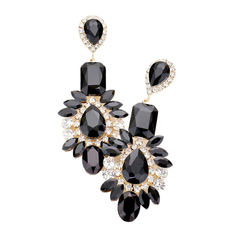 Multi Stone Evening Earrings