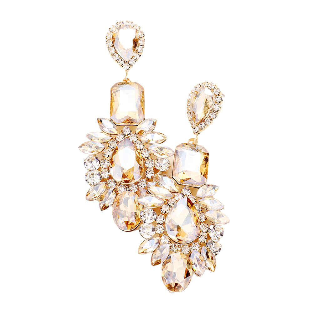 Multi Stone Evening Earrings