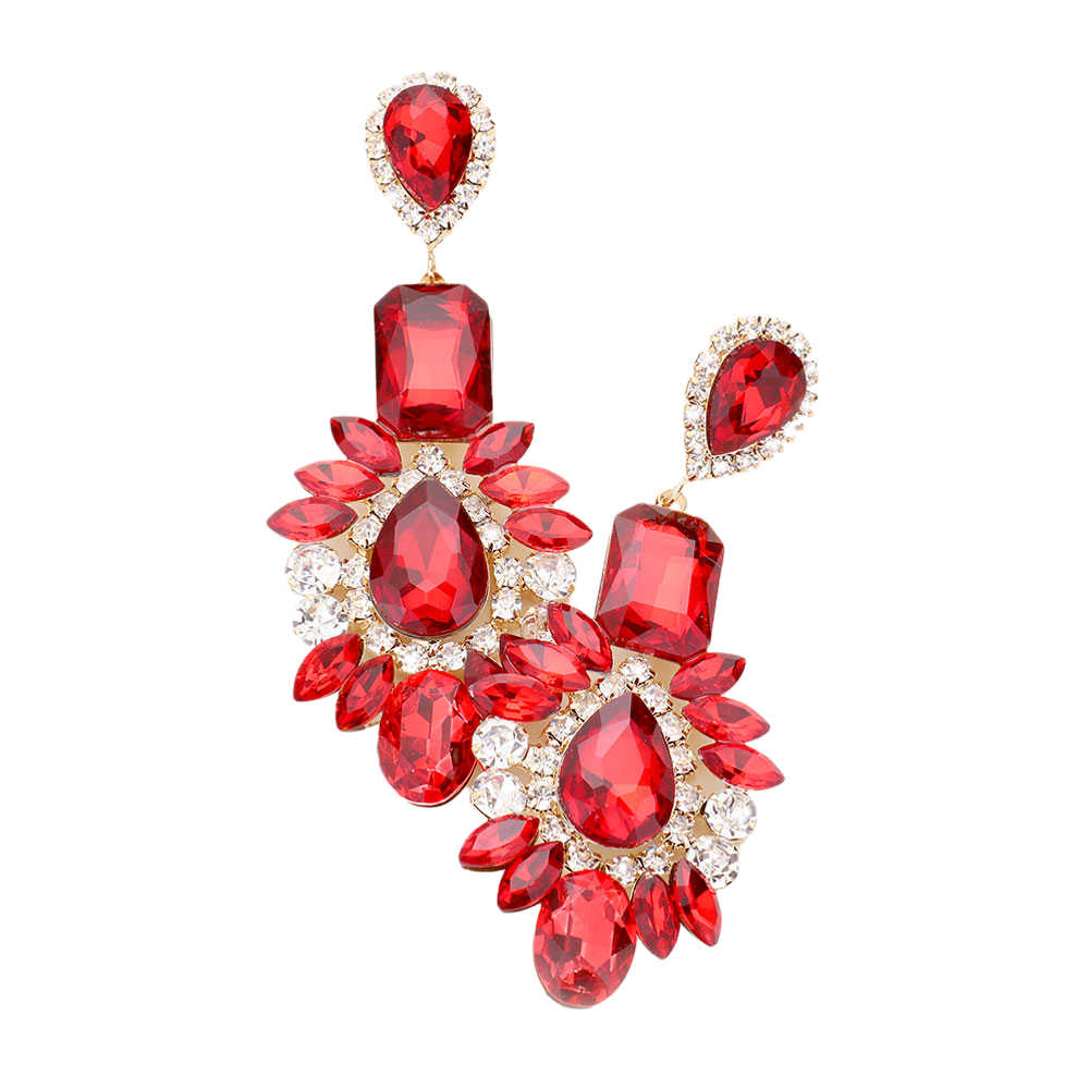 Multi Stone Evening Earrings