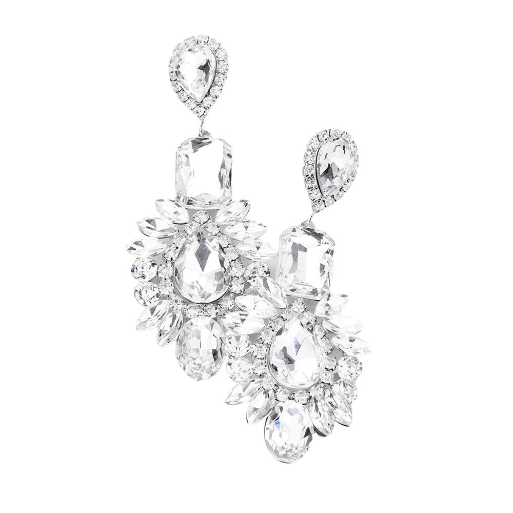 Multi Stone Evening Earrings