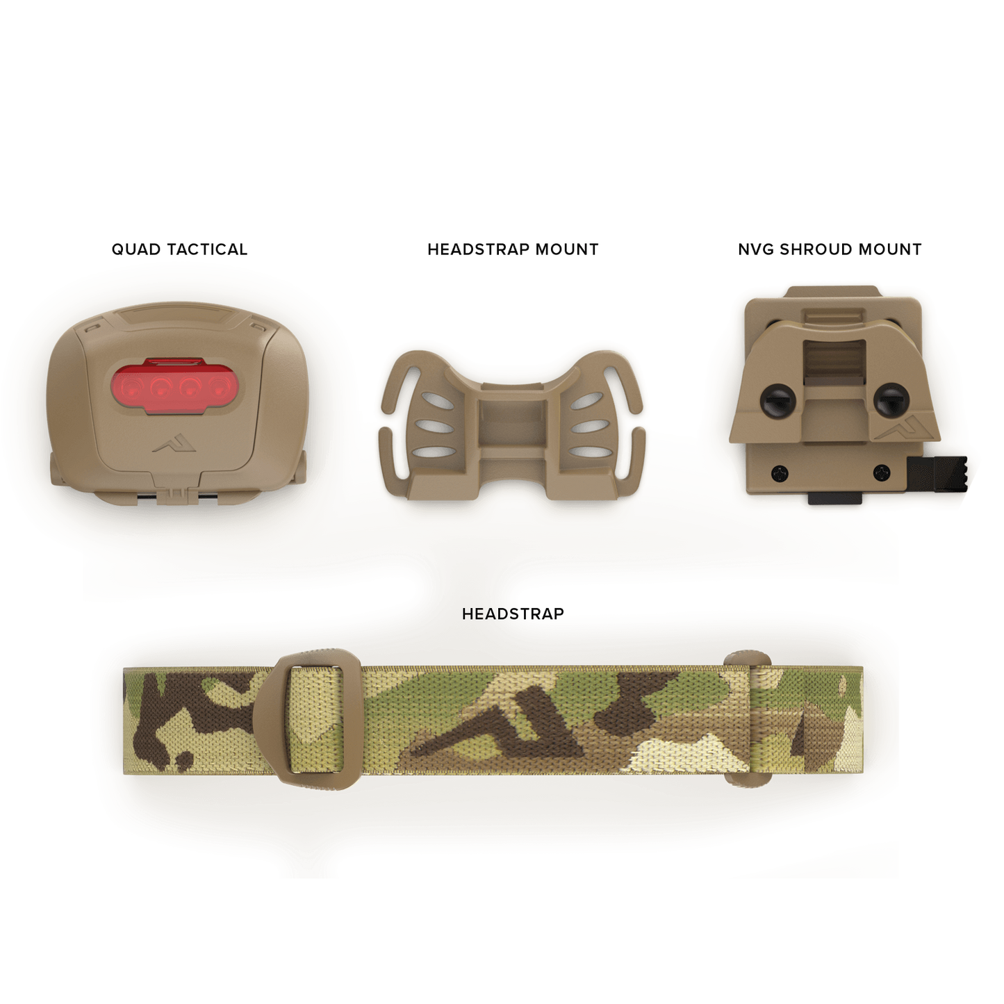 Princeton Tec Quad Tactical MPLS - 78 Lumens Headlamp - Made in USA