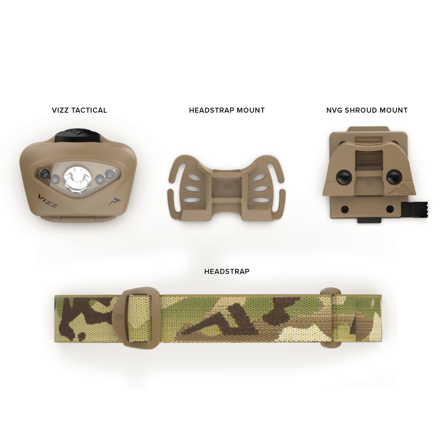 Princeton Tec Vizz Tactical MPLS - 550 Lumens Headlamp - Made in USA
